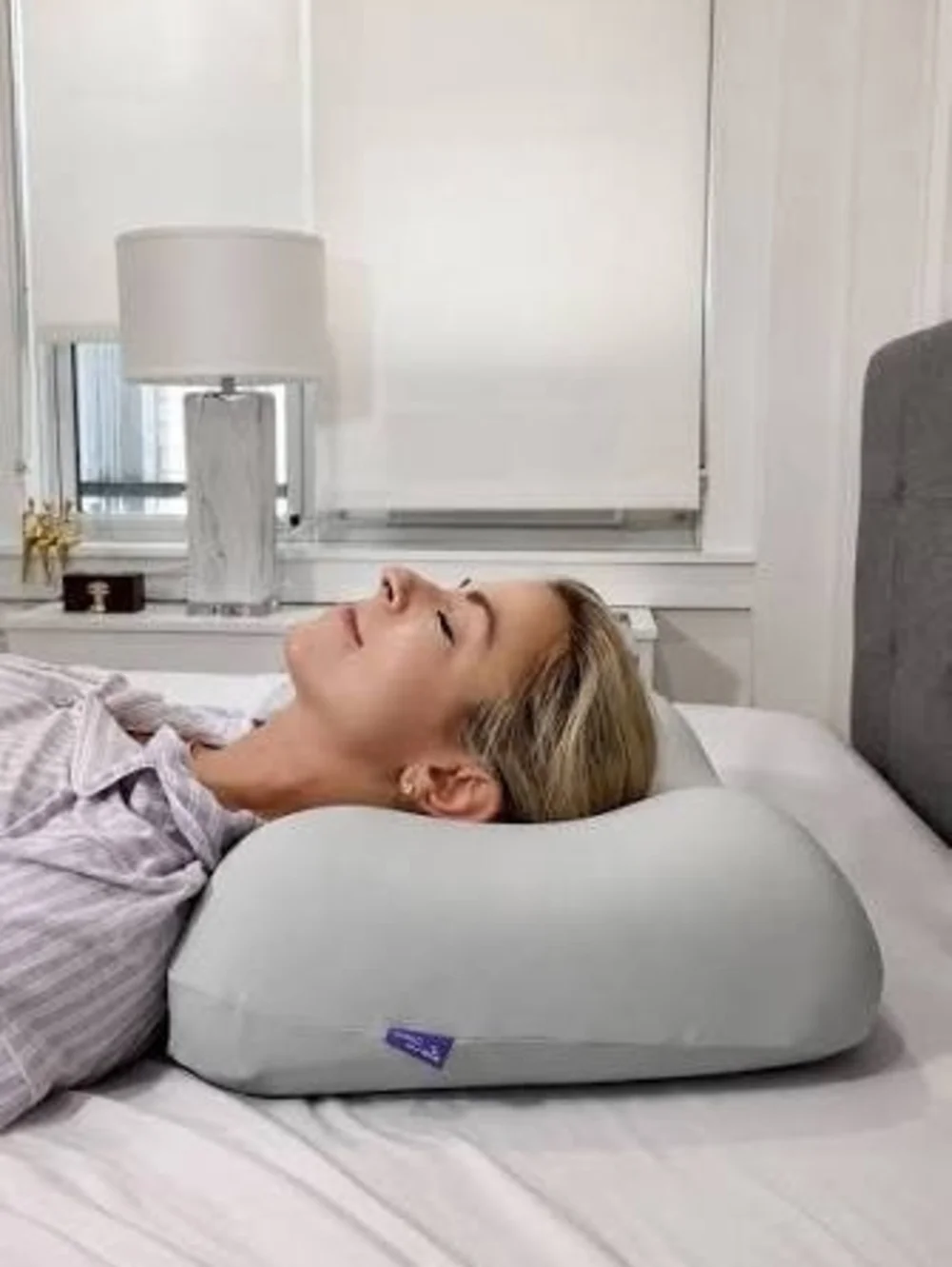 Cushion Lab Deep Sleep Foam Contour Pillow - Light Gray